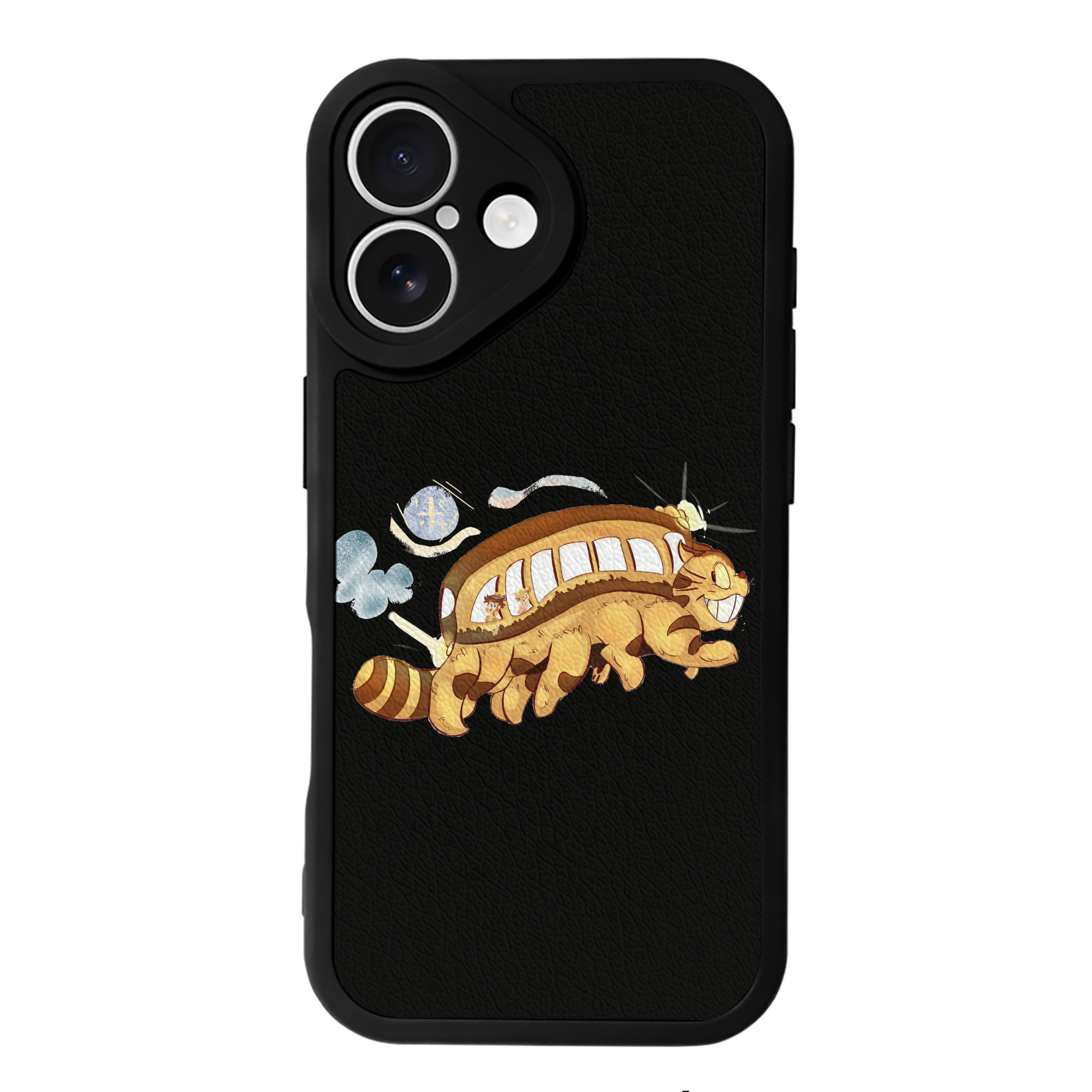 （画像用） となりのトトロ 草壁メイ 草壁サツキ My Neighbor Totoro Satsuki Kusakabe Mei Kusakabe 【iPhone 16シリーズ対応】シリコンスマホケース（レザー調） 材質：シリコン